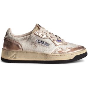 Autry Baskets Mesh/Suede Super Vintage Low - Or rose