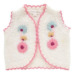 Louise Misha Gilet Brode Main Sylna Bebe - Ecru