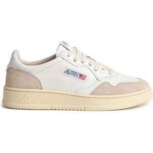 Autry Baskets Medalist Low Cuir/Suede - Blanc