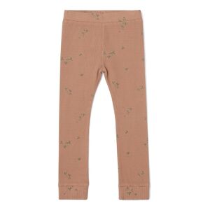 garbo&friends Legging Fleuri Gaufre - Terracotta