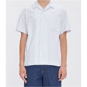 A.P.C. Chemisette Lloyd Rayee Logo Coton Bio - Blanc