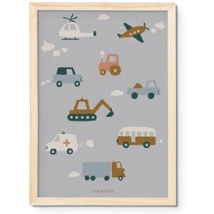 Liewood Affiche Beverly - Vehicles/Dove blue