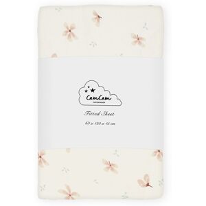 Cam Cam Drap-housse Windflower en coton bio - Creme