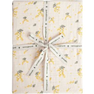 garbo&friends Drap-housse Mimosa en mousseline de coton - Blanc casse