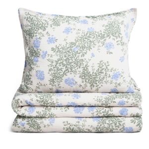 garbo&friends Parure de lit Plumbago en coton bio - Bleu