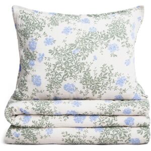 garbo&friends Parure de lit Plumbago en coton bio - Bleu