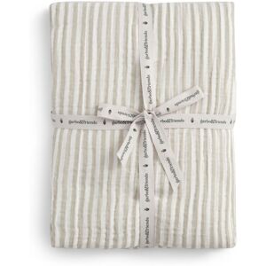 garbo&friends Drap-housse Stripe Anjou en coton bio - Gris clair