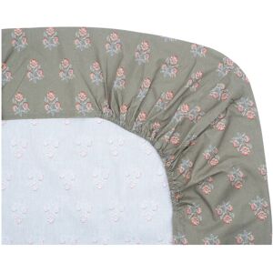 Louise Misha Drap-housse Nicole en coton bio - Vert kaki