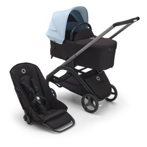 Bugaboo Dragonfly Poussette citadine complete chassis graphite - Bleu ciel