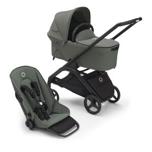 Bugaboo Dragonfly Poussette citadine complete chassis noir - Vert foret
