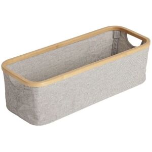 Quax Panier de rangement pour table a langer en coton et bambou - Naturel