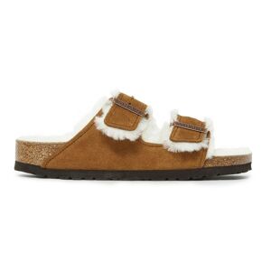 BIRKENSTOCK Sandales Arizona Fur Cuir Suede - Collection Adulte - - Camel