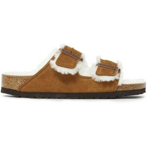 BIRKENSTOCK Sandales Arizona Fur Cuir Suede - Collection Adulte - - Camel