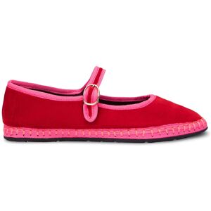 Flabelus Ballerines Slippers Aurelie Velours - Rouge