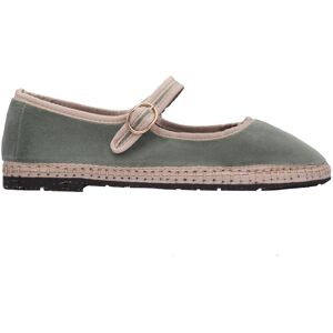 Flabelus Ballerines Slippers Uta Velours - Vert