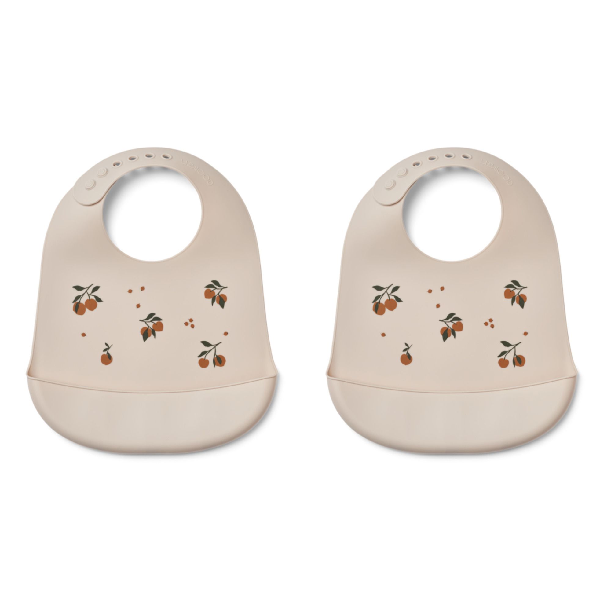 Liewood Bavoirs Tilda en silicone - Set de 2 - Peach/Sandy