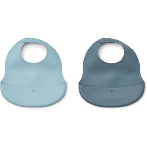 Liewood Bavoir Ember en silicone-set de 2 - Bleu