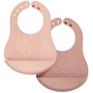 Cam Cam Bavoir Flower en silicone - Set de 2 - Rose