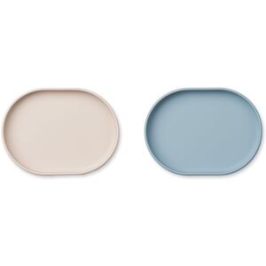 Liewood Assiette Anita en silicone - Bleu ciel