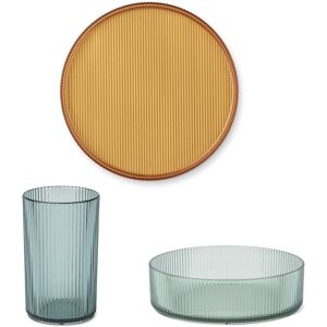 Liewood Set repas en tritan Kain - Sea blue mix