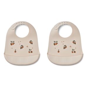 Liewood Bavoirs Tilda en silicone - Set de 2 - Peach/Sandy