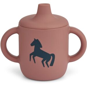 Liewood Tasse d'apprentissage Neil en silicone - Horses/Dark rosetta