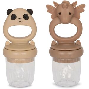 Konges Sløjd Tetines grignoteuses Licorne/Panda - Set de 2 - Blush