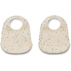 Liewood Bavoirs Tilda en silicone - Set de 2 - Splash dots/Sea shell