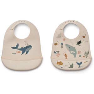 Liewood Bavoirs Tilda en silicone - Set de 2 - Sea creature/Sandy