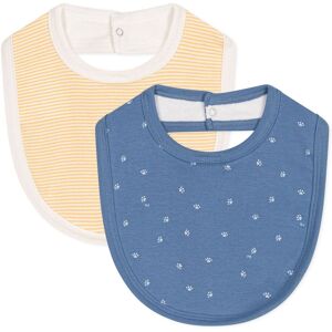 Petit Bateau Lot 2 Bavoirs Milko Bleu