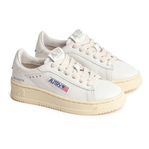 Autry Baskets Kids Medalist Low Cuir Blanc