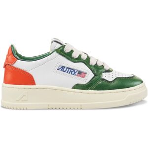 Autry Baskets Kids Medalist Low Cuir Bicolore - Vert