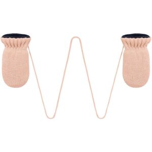 Petit Bateau Moufles en Tricot et Polaire - Rose