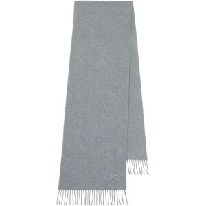 APC Echarpe Ambroise Brodee Laine Gris chine