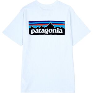 Patagonia T-Shirt P-6 Logo Fibres Recyclees - Blanc