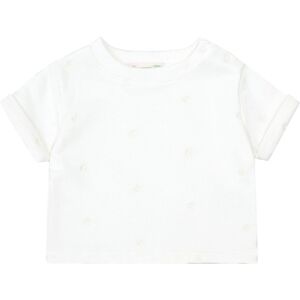 Bonpoint T Shirt Molleton Brode Cerises Clelie Ecru