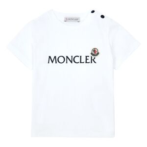 Moncler T shirt Boutons Logo Blanc