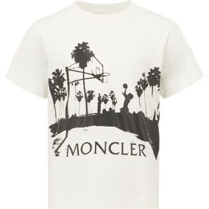 Moncler T-shirt Logo Basketball - Blanc