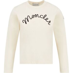 Moncler T-shirt Logo Manuscrit - Creme