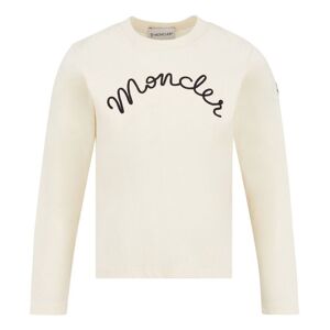 Moncler T-shirt Logo Manuscrit - Creme