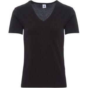 Petit Bateau T shirt Col V Iconique Coton Bio Collection Femme Noir