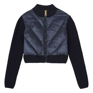 Moncler Cardigan Bi Matiere Bleu marine