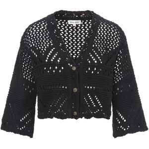 Alma Deia Cardigan Maille Crochet Noir