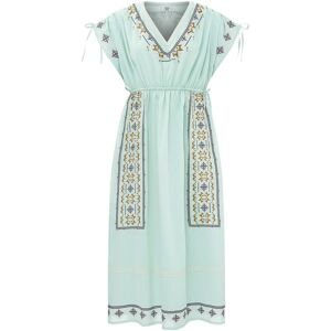 Alma Deia Robe Kaftan Brodee Bleu