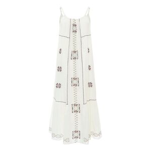 Alma Deia Robe Longue Brodee Blanc casse