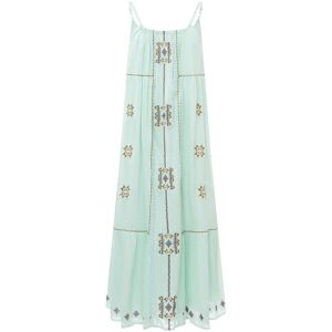 Alma Deia Robe Longue Brodee Bleu