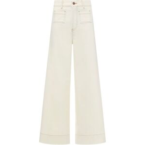 Alma Deia Jean Flare Coton Bio Blanc casse