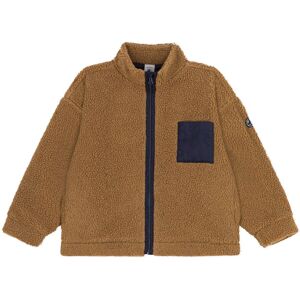 Petit Bateau Veste en Sherpa Recyclee - Chocolat