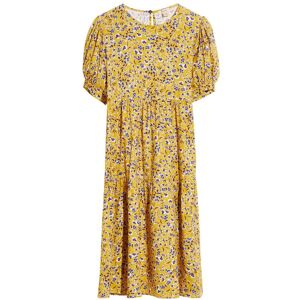 Bellerose Robe Atomic Volants Imprime Jaune moutarde