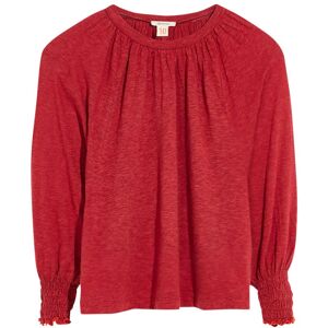 Bellerose T shirt Manches Longues Uni Molly Rouge cerise